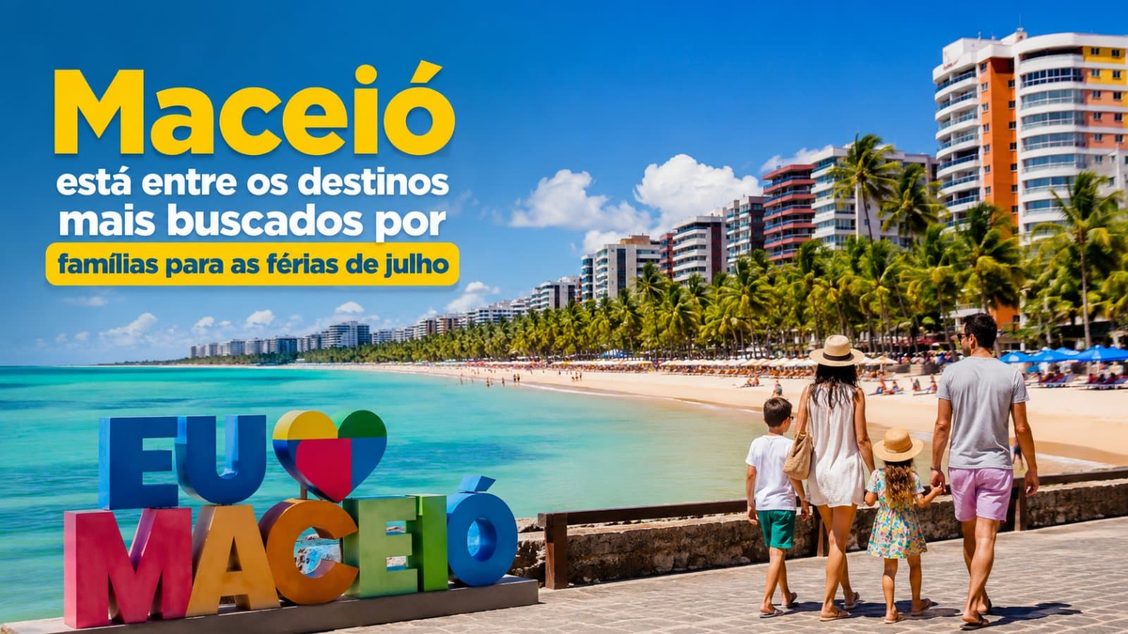 Capa editorial RT Notícias sobre Maceió entre os destinos mais buscados nas férias de julho